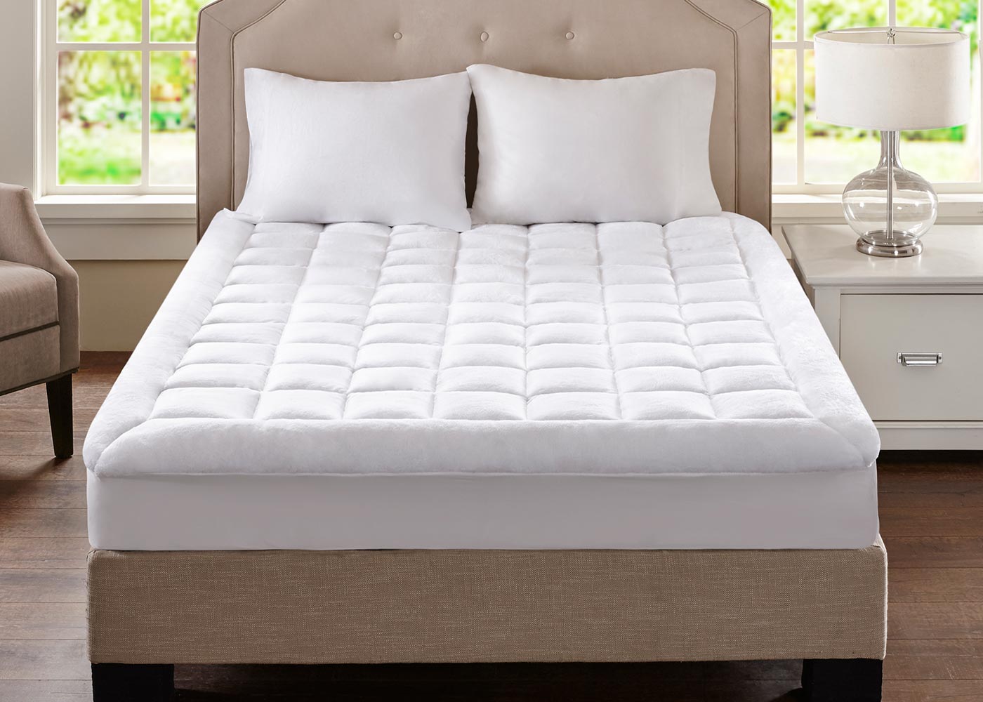 Quilted Mattress Pad Cover Waterproof Mattress Protector Soft