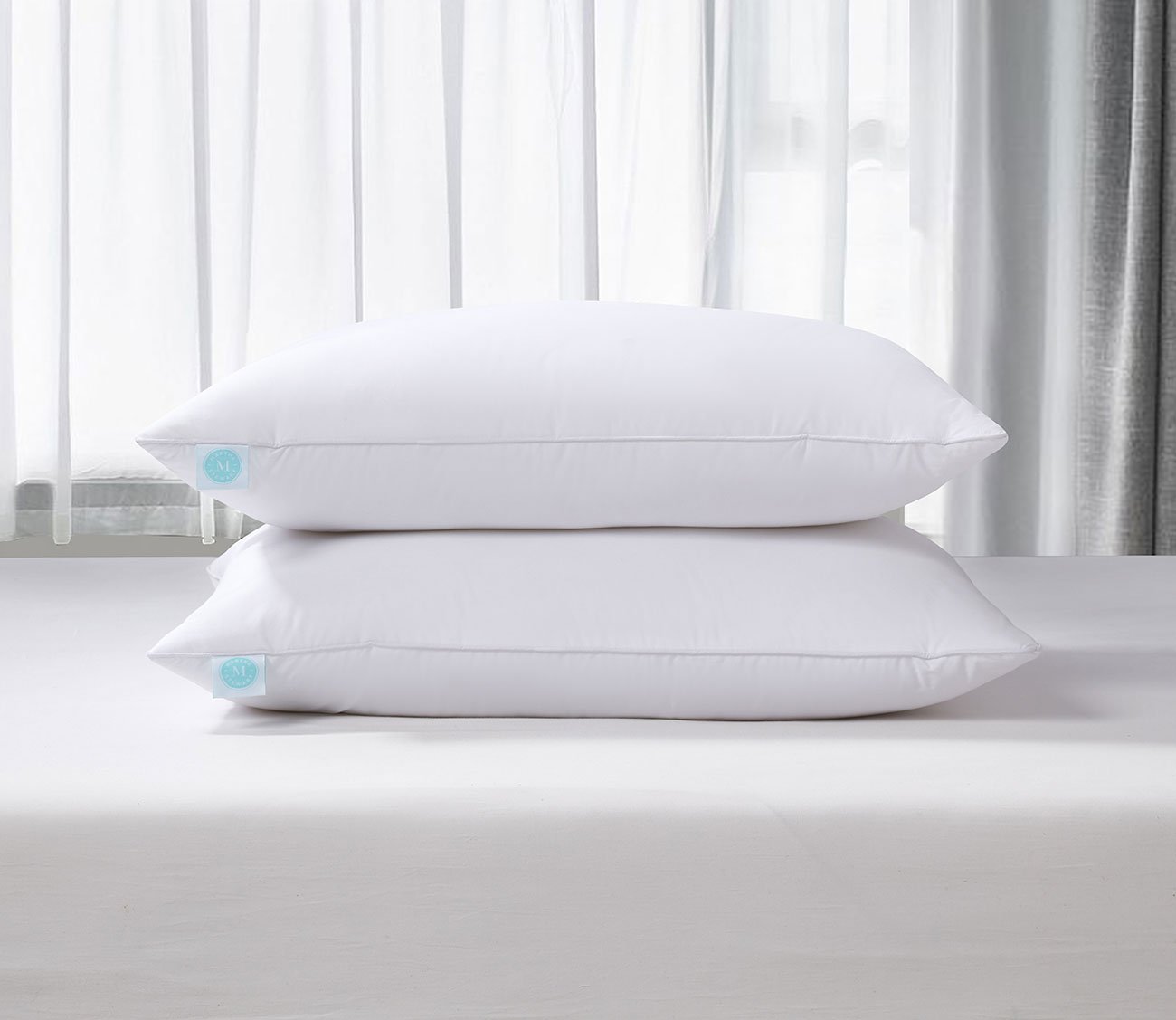 Serta King Cotton Blend European Down Firm Bed Pillow