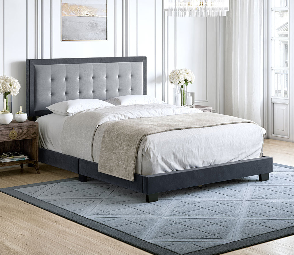 Patterson Tufted Velvet Upholstered Platform Bed