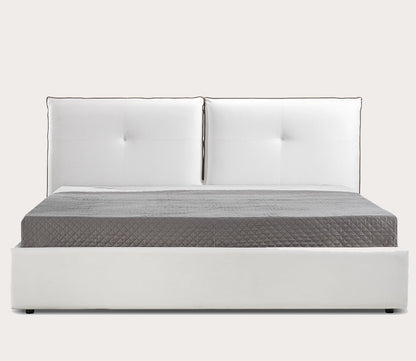 Aria Leather Upholstered Storage Bed by Casa Bianca