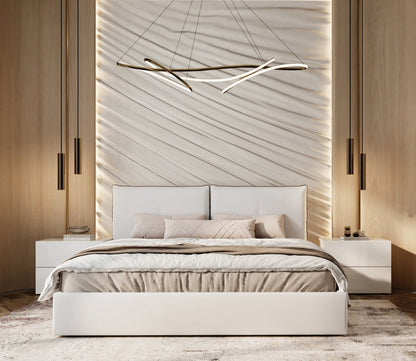 Aria Leather Upholstered Storage Bed by Casa Bianca