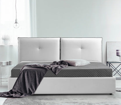 Aria Leather Upholstered Storage Bed by Casa Bianca