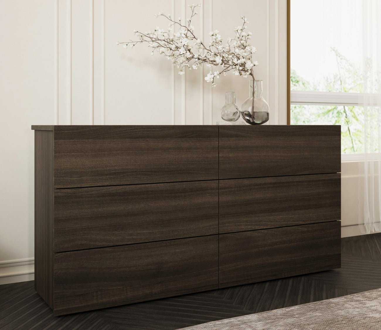 Ayla 6 - Drawer Double Dresser by Casa Bianca