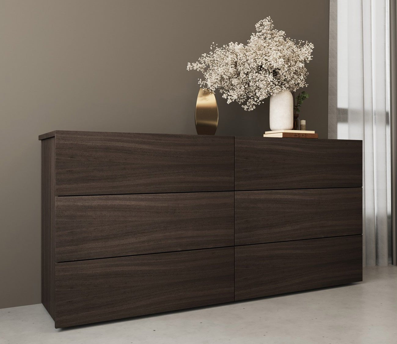 Ayla 6 - Drawer Double Dresser by Casa Bianca