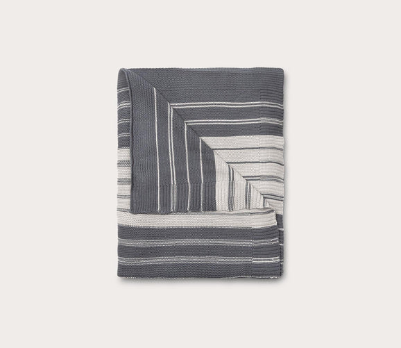 Striped Bamboo Knit Throw Blanket by Cariloha