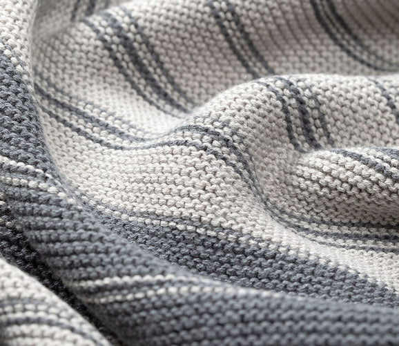 Striped Bamboo Knit Throw Blanket by Cariloha