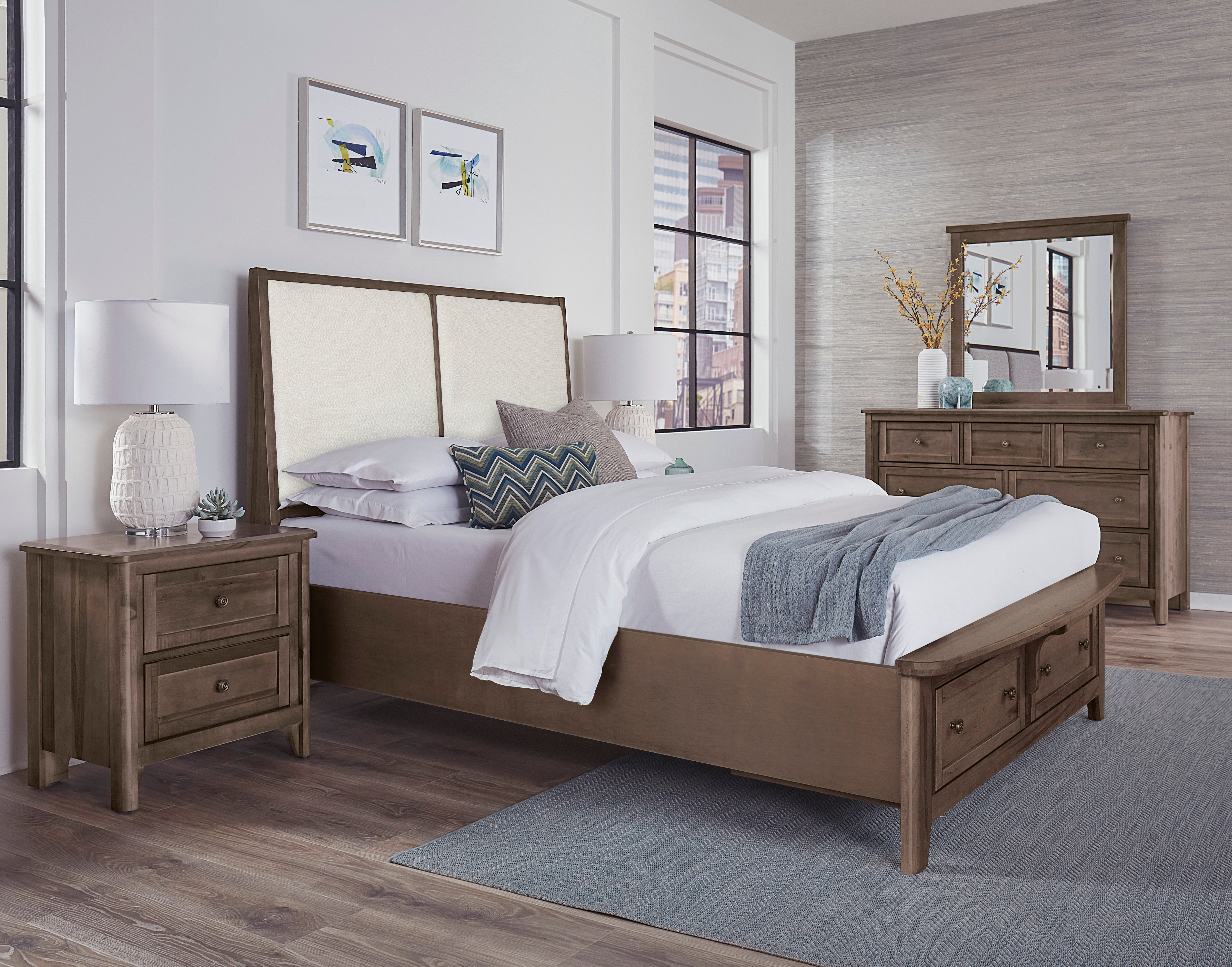 Vaughan Bassett Woodbridge Upholstered Panel Storage Bed by Vaughan Bassett