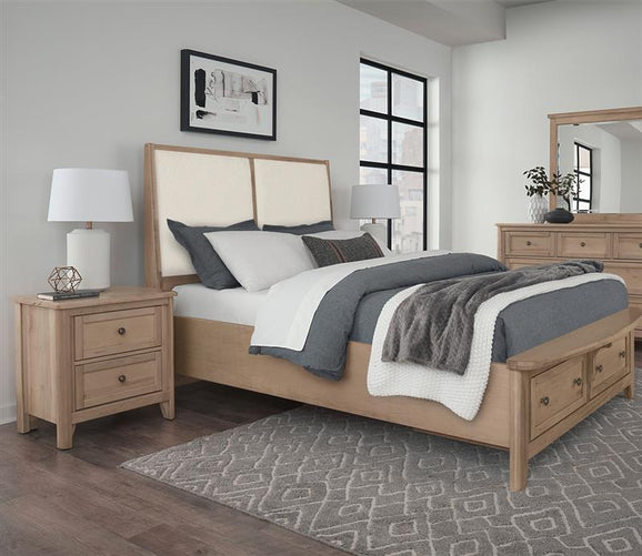 Vaughan Bassett Woodbridge Upholstered Panel Storage Bed by Vaughan Bassett