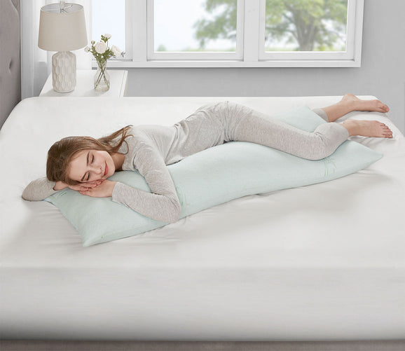 Decroom Full Body Pillow -Zipped Bamboo Cover-Breathable Cooling for  Pregnancy and Long Side Sleeper-20 x 54 inch