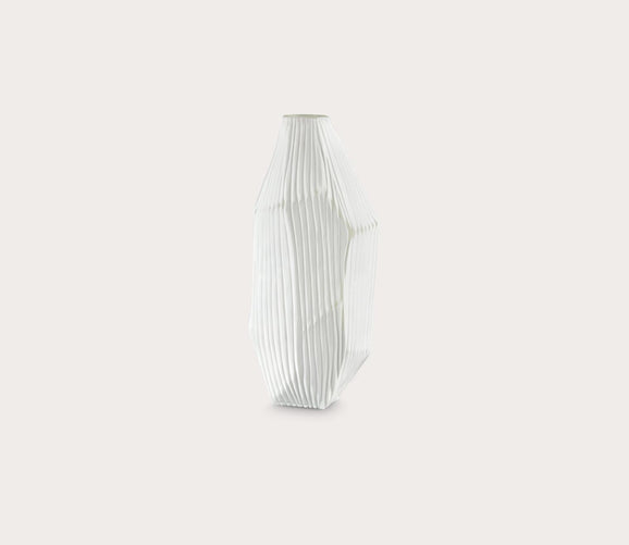 Aggie White Frosted Glass Vase by Elk Home