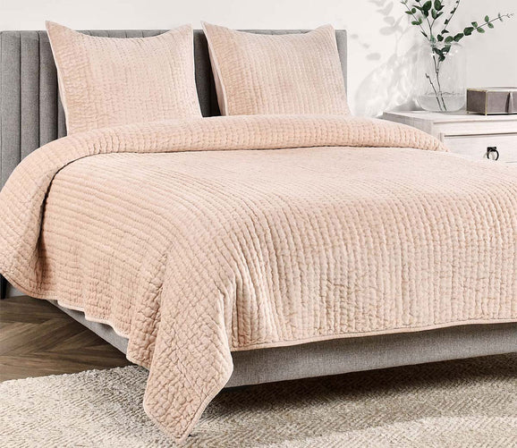 Bari Velvet Quilt Set by Villa by Classic Home