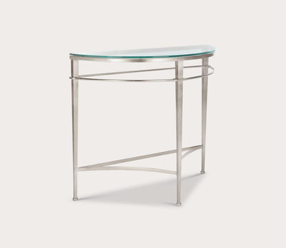 Baur Glass Top Metal Console Table by Safavieh