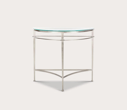 Baur Glass Top Metal Console Table by Safavieh