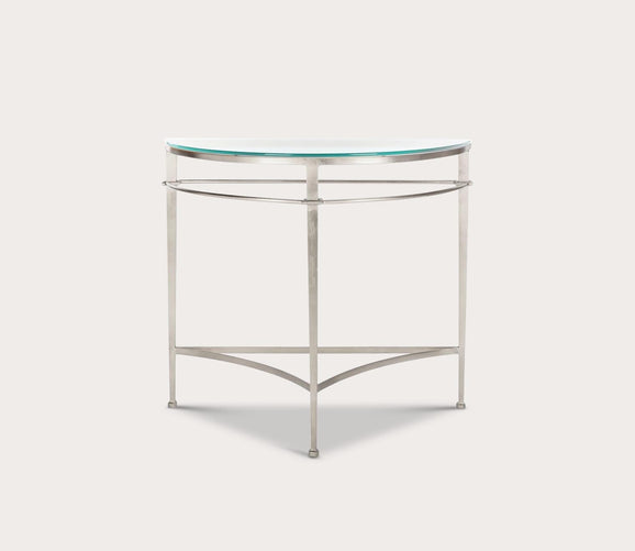 Baur Glass Top Metal Console Table by Safavieh