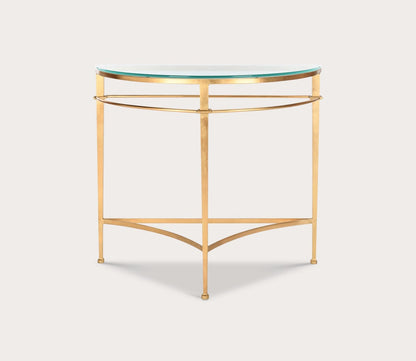 Baur Glass Top Metal Console Table by Safavieh