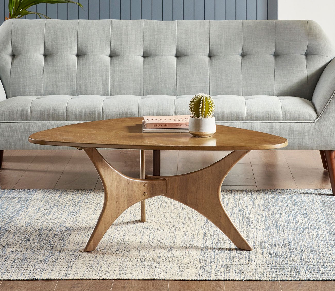 Blaze Triangle Wood Coffee Table by INK + IVY