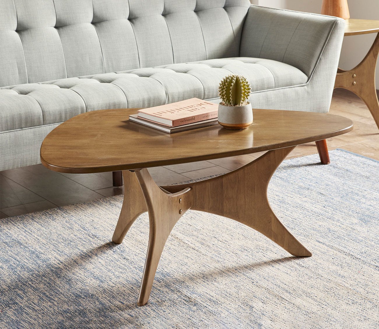 Blaze Triangle Wood Coffee Table by INK + IVY