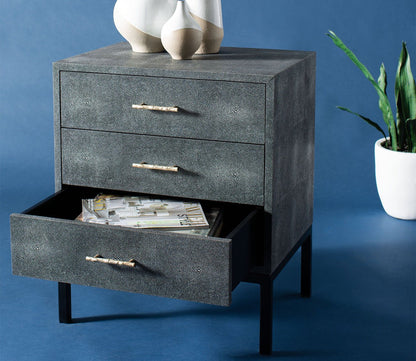 Camden Faux Shagreen Nightstand by Safavieh