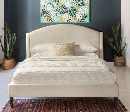 Crescent Boucle Fabric Upholstered Bed by Parker House