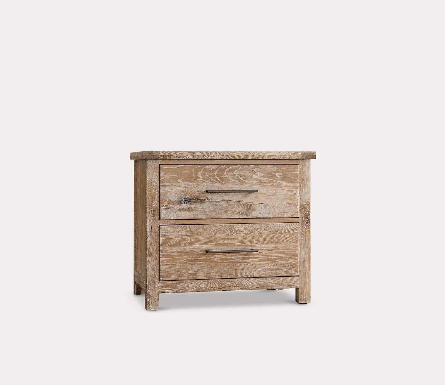 Dovetail Sun Bleached White 2-Drawer Nightstand by Vaughan Bassett