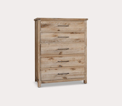 Dovetail Sun Bleached White 5-Drawer Wood Chest by Vaughan Bassett