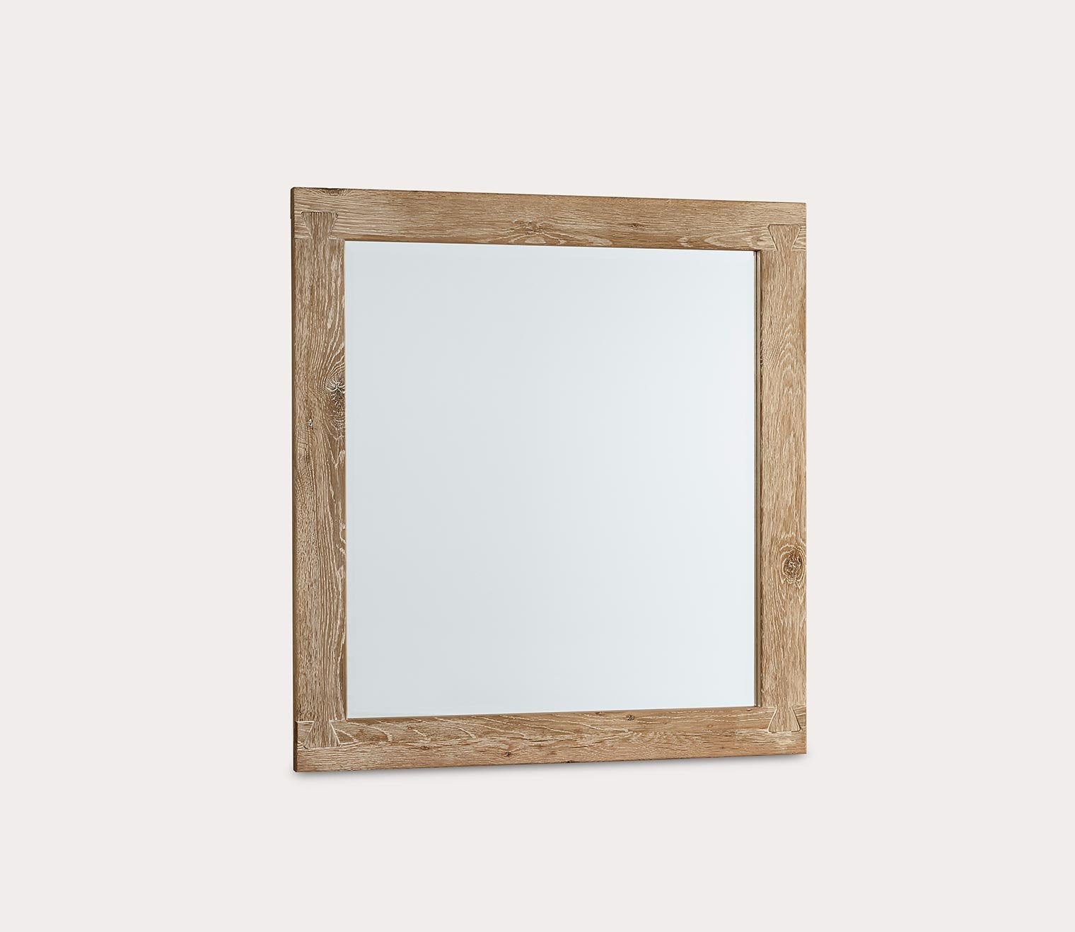 Dovetail Sun Bleached White Wood Frame Landscape Mirror by Vaughan Bassett