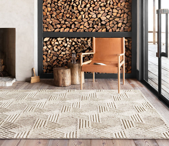 Ehren Oatmeal Ivory Area Rug by Loloi