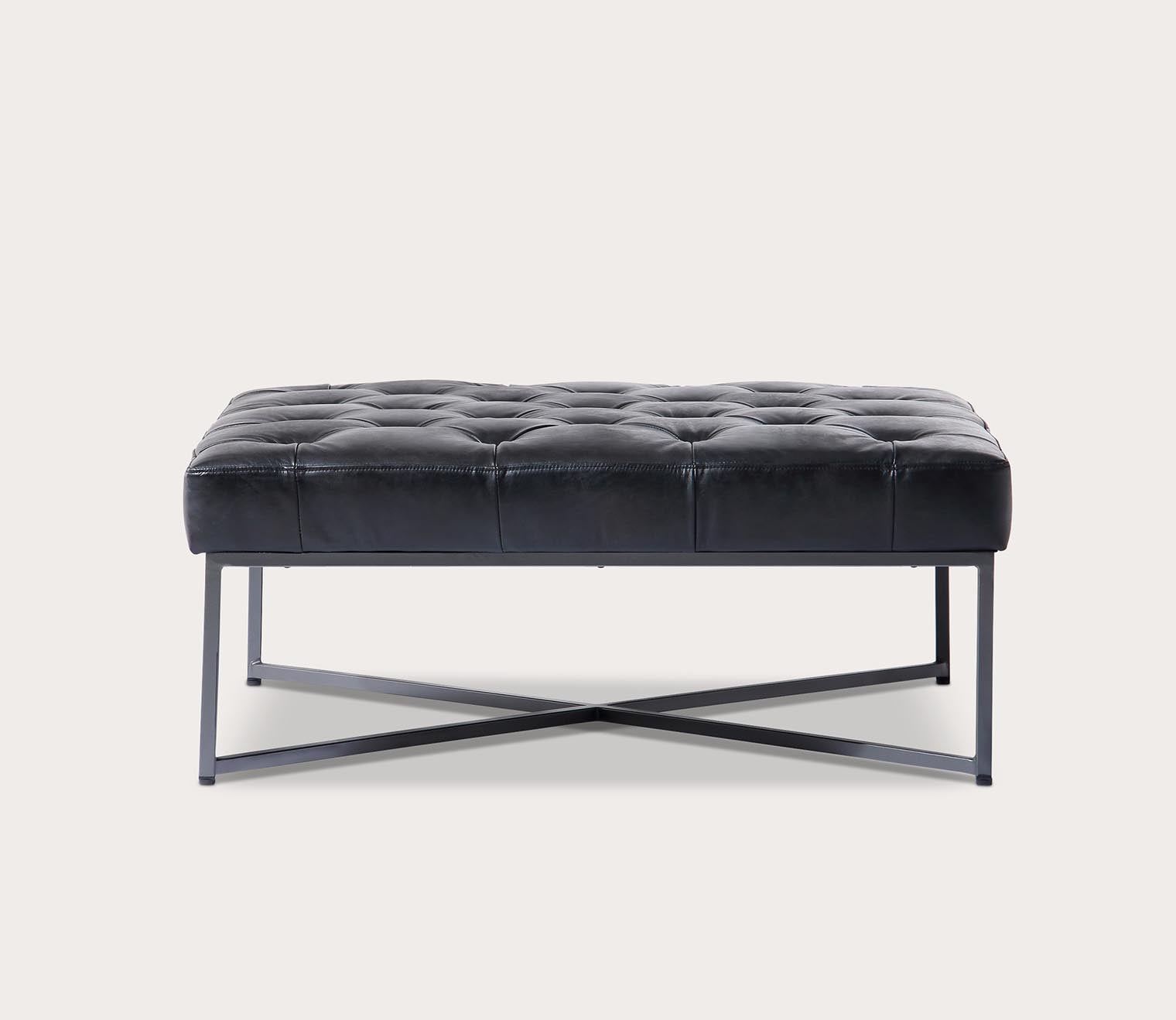 Emanuel Tufted Buffalo Leather Coffee Table by Moe's Furniture