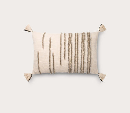 Embroidered Stripe Throw Pillow by Loloi