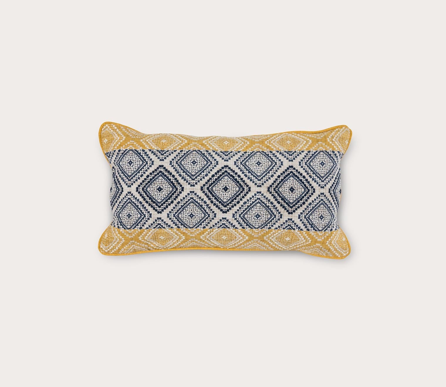 Florence Sunflower Navy Throw Pillow by Villa Home