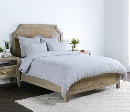 French Herringbone Storm Duvet Cover by Villa by Classic Home