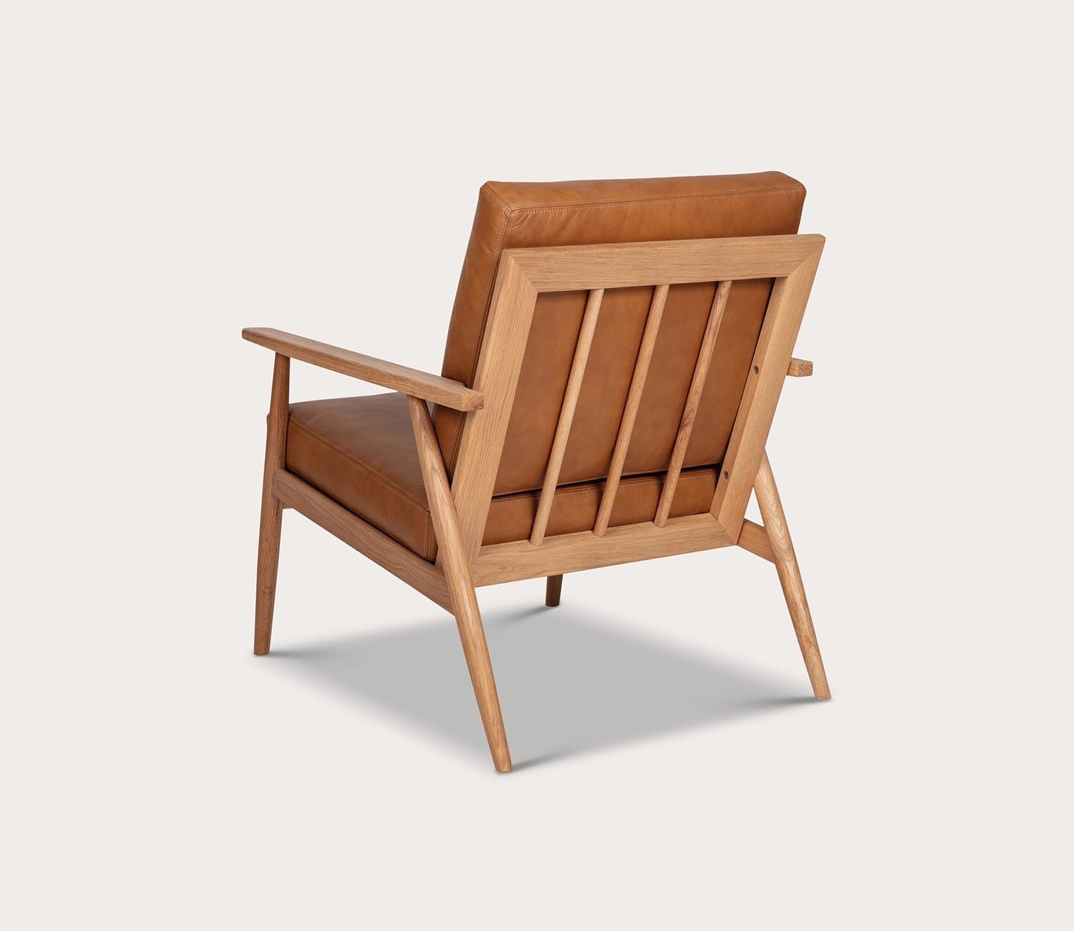 Harper Tan Top-Grain Leather Lounge Chair by Moe's Furniture