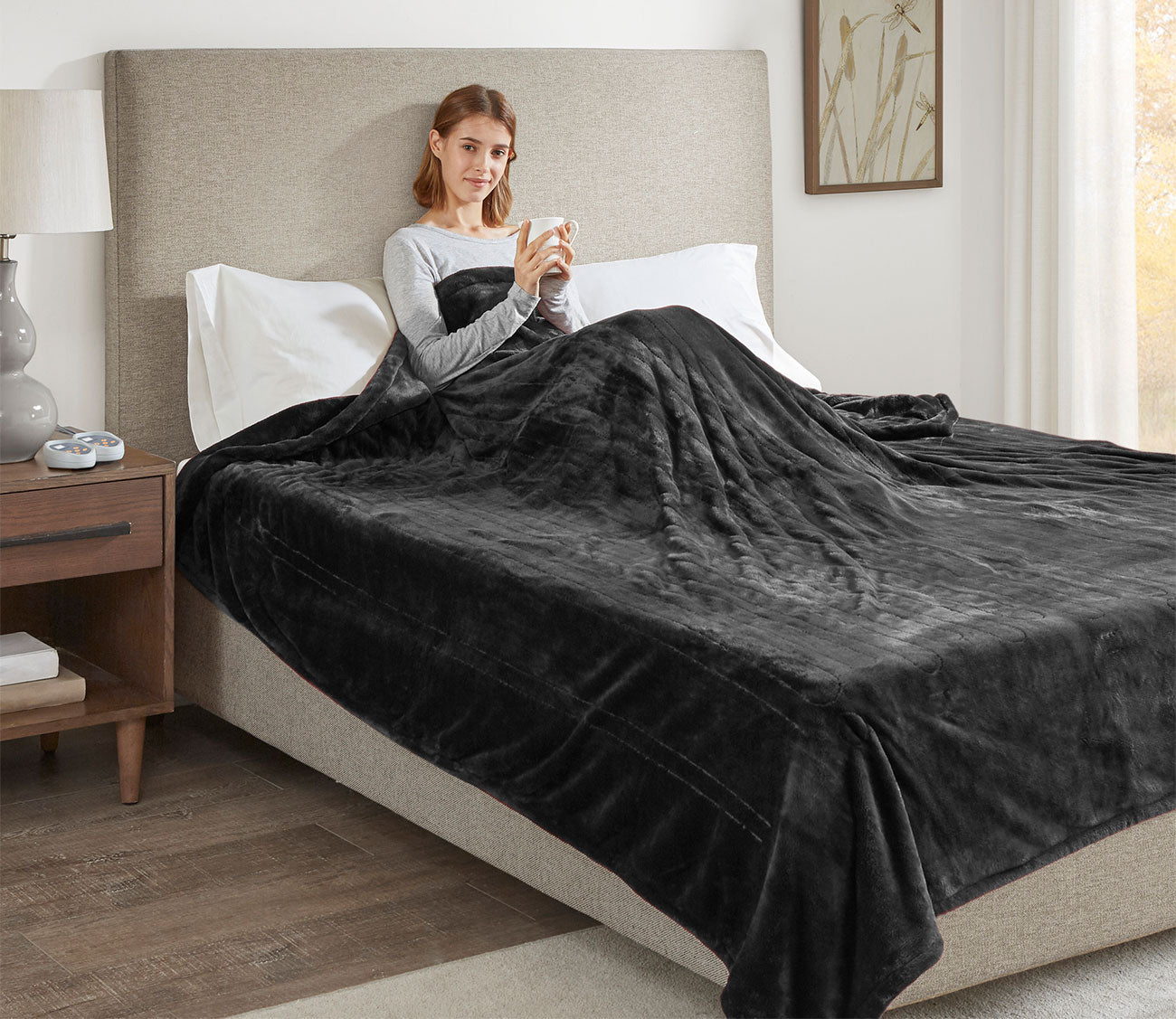 Heated Plush Blanket City Mattress