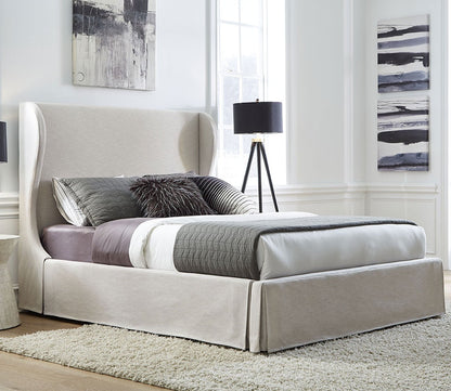 Hera Upholstered Skirted Panel Bed by Modus Furniture