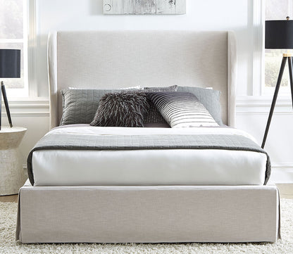 Hera Upholstered Skirted Storage Panel Bed by Modus Furniture