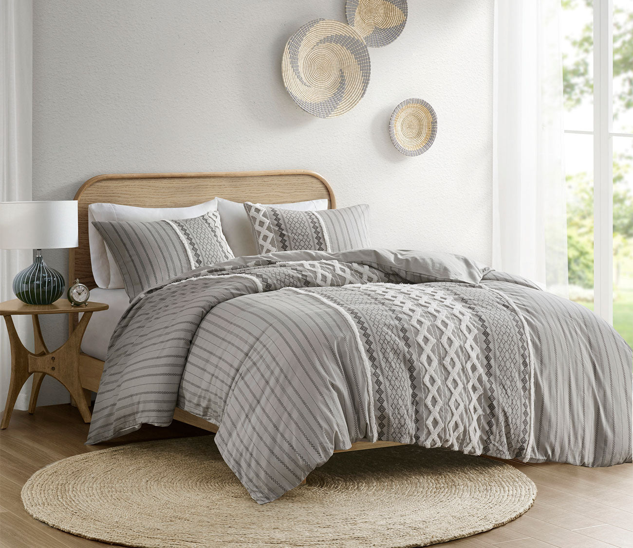 Imani Printed Cotton Chenille Comforter Set by INK + IVY