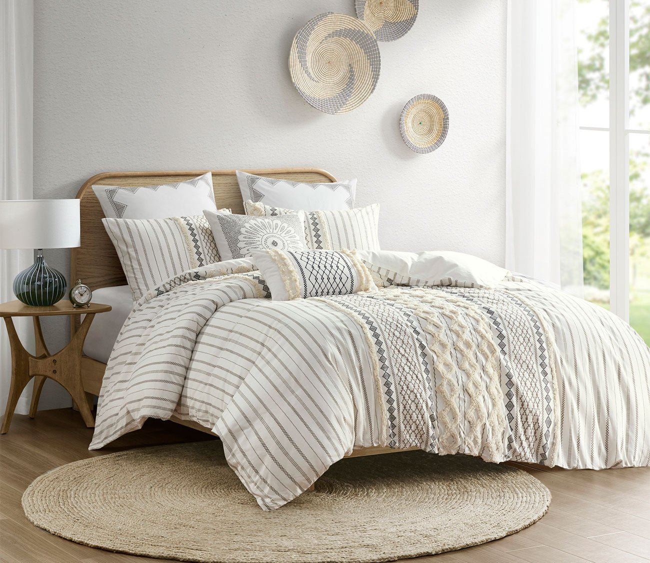 Imani Printed Cotton Chenille Comforter Set by INK + IVY