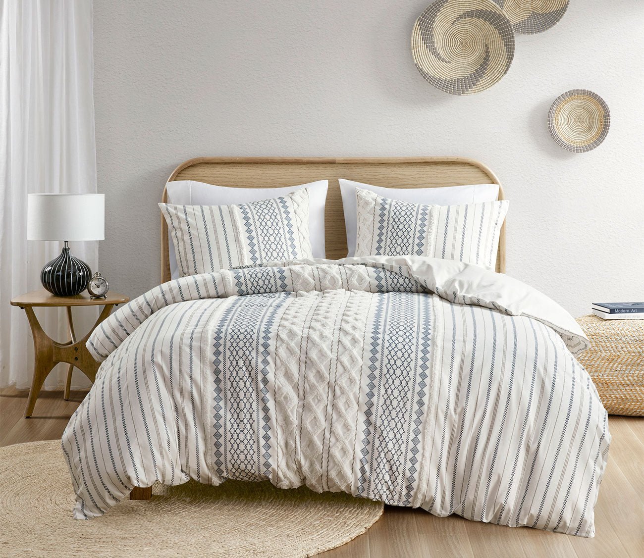 Imani Printed Cotton Chenille Comforter Set by INK + IVY