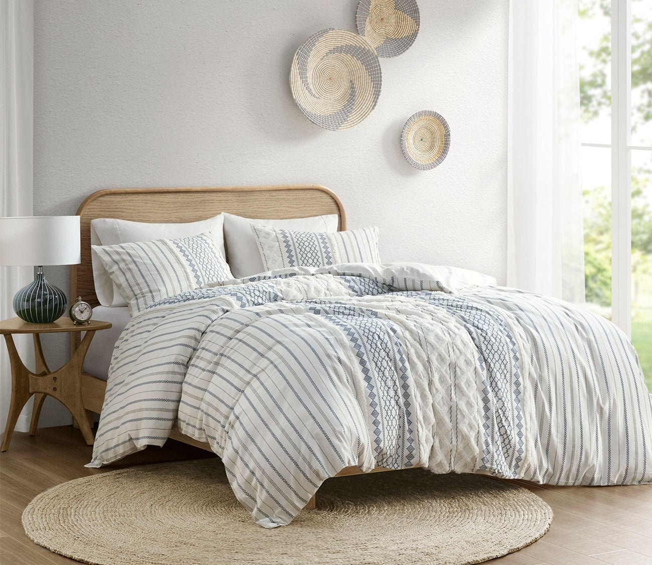 Imani Printed Cotton Chenille Comforter Set by INK + IVY