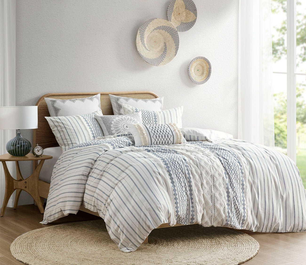 Imani Printed Cotton Chenille Comforter Set by INK + IVY