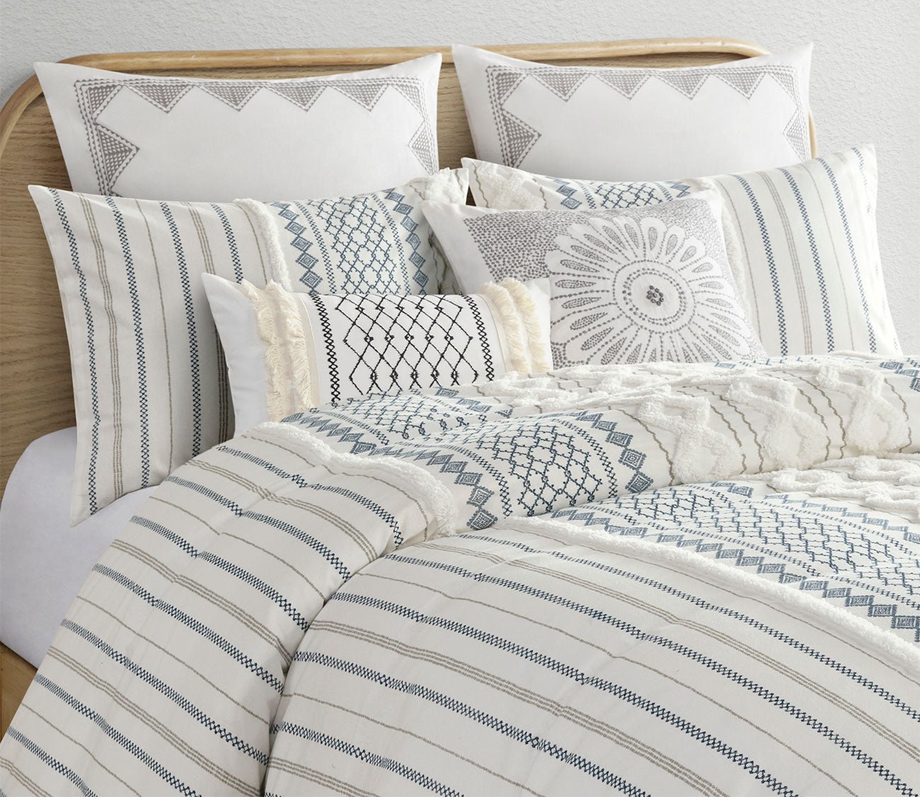 Imani Printed Cotton Chenille Comforter Set by INK + IVY