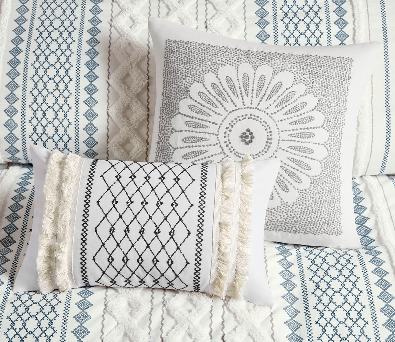 Imani Printed Cotton Chenille Comforter Set by INK + IVY