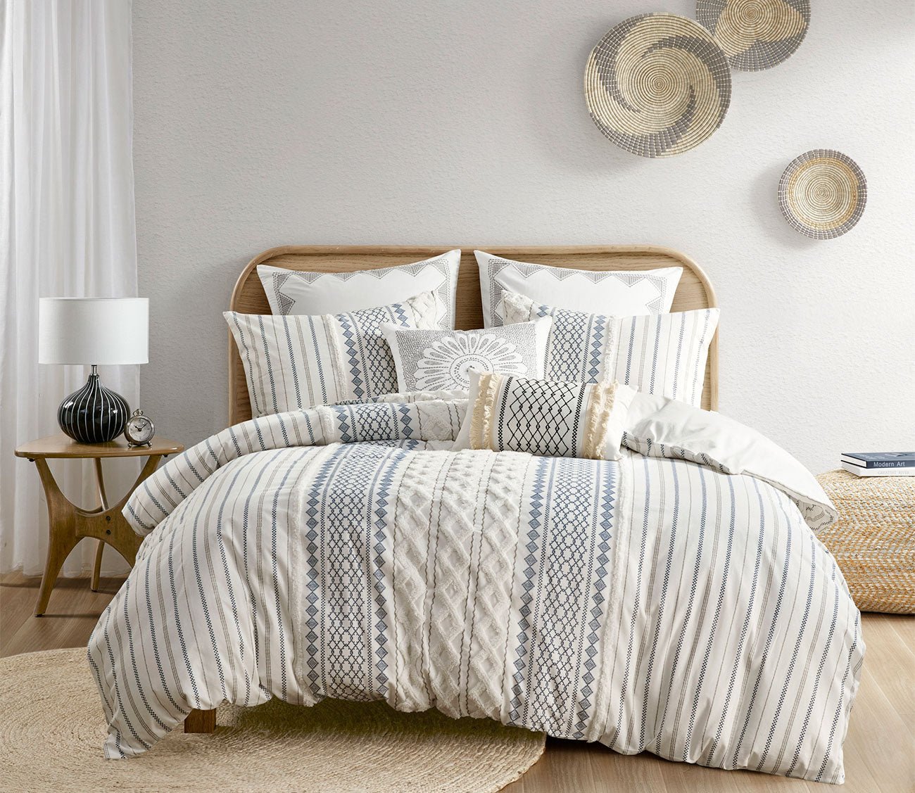 Imani Printed Cotton Chenille Comforter Set by INK + IVY