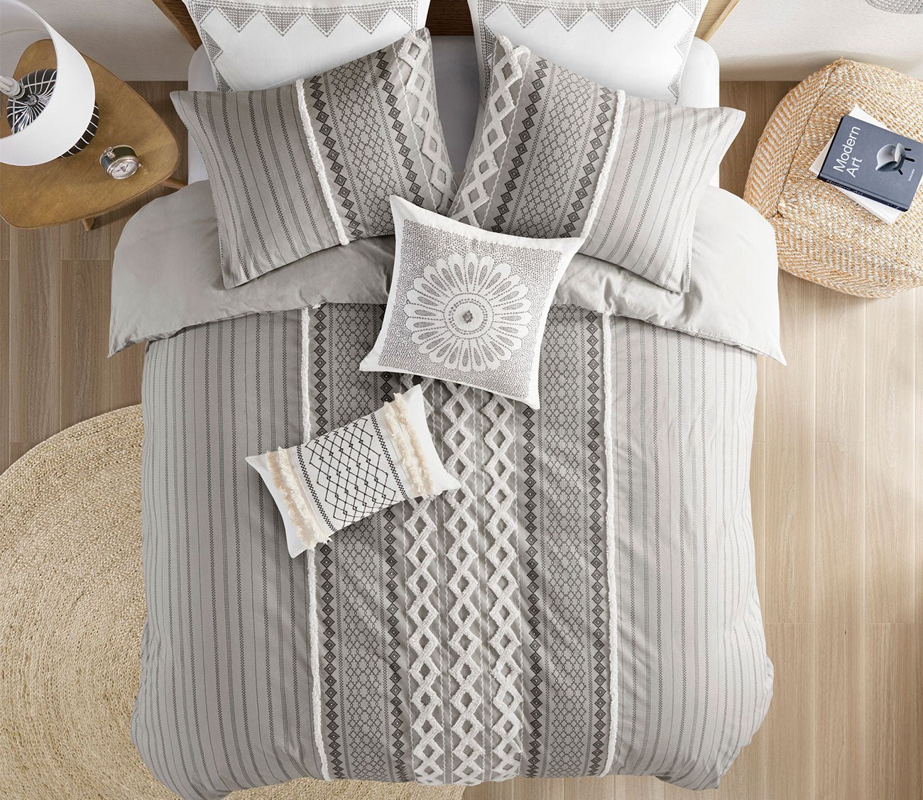 Imani Printed Cotton Chenille Comforter Set by INK + IVY