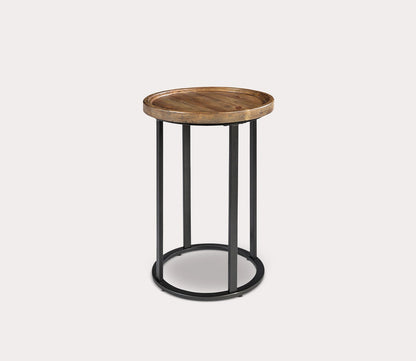 Irisa Round Wood Accent Table by Martha Stewart