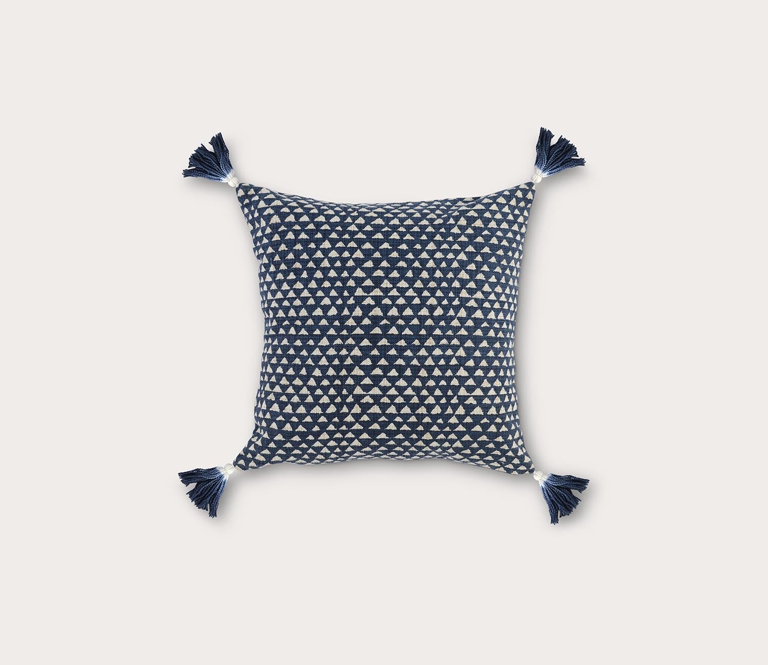 Jaz Indigo Throw Pillow by Villa Home