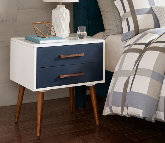 Jeremy White 2-Drawer Storage Nightstand by INK + IVY