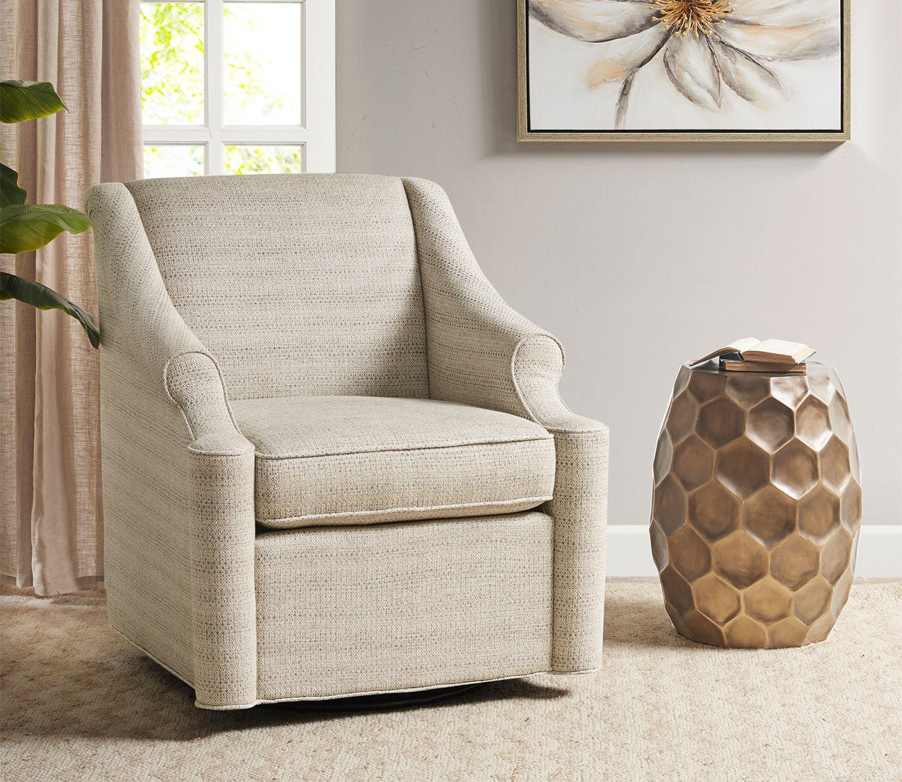 Justin Swivel Glider Accent Chair by Madison Park