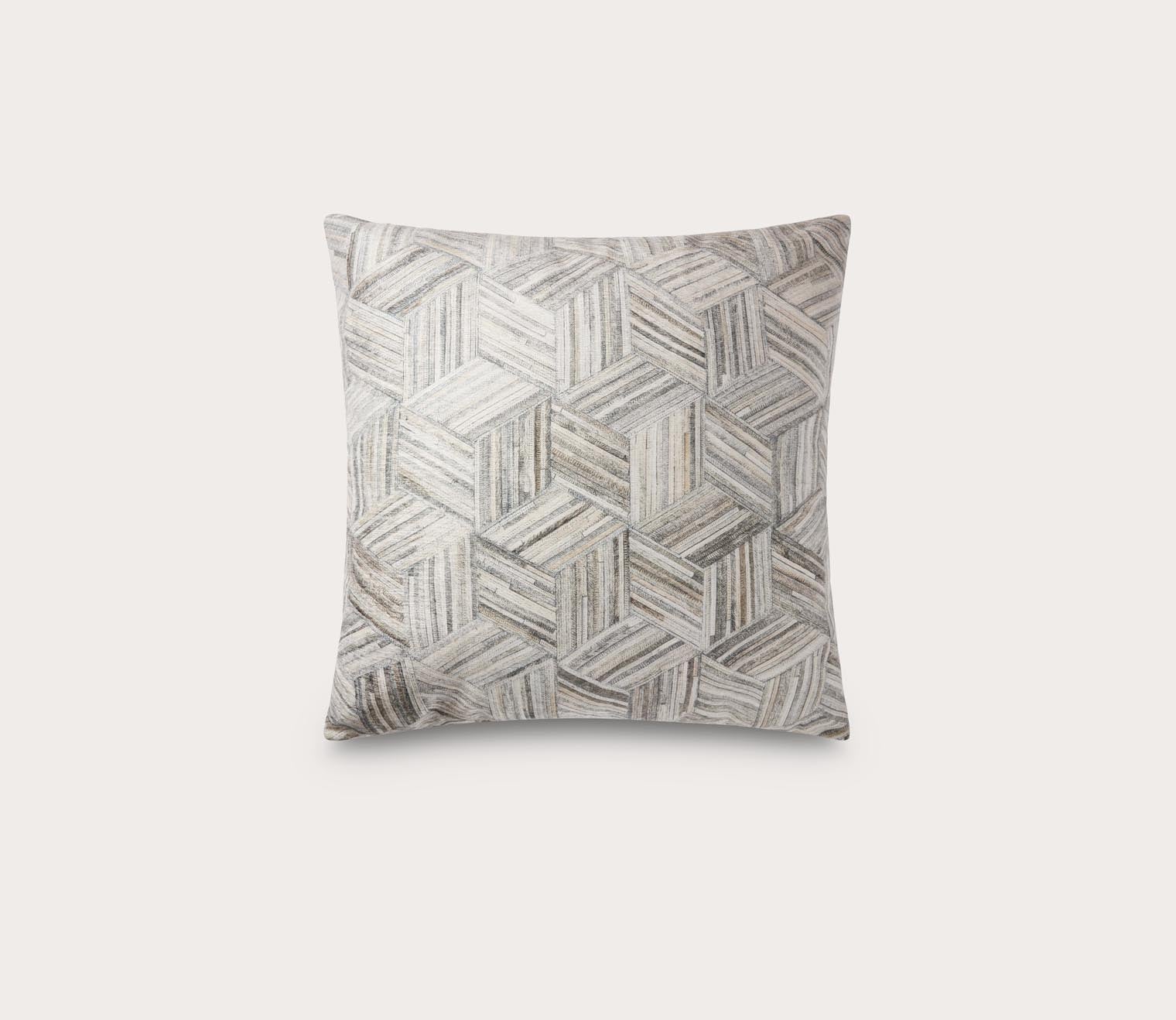 Lattice Faux Hide Floor Pillow by Loloi