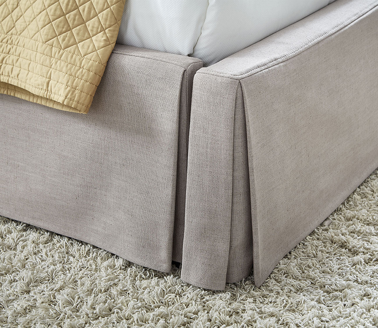 Laurel Upholstered Skirted Panel Bed by Modus Furniture